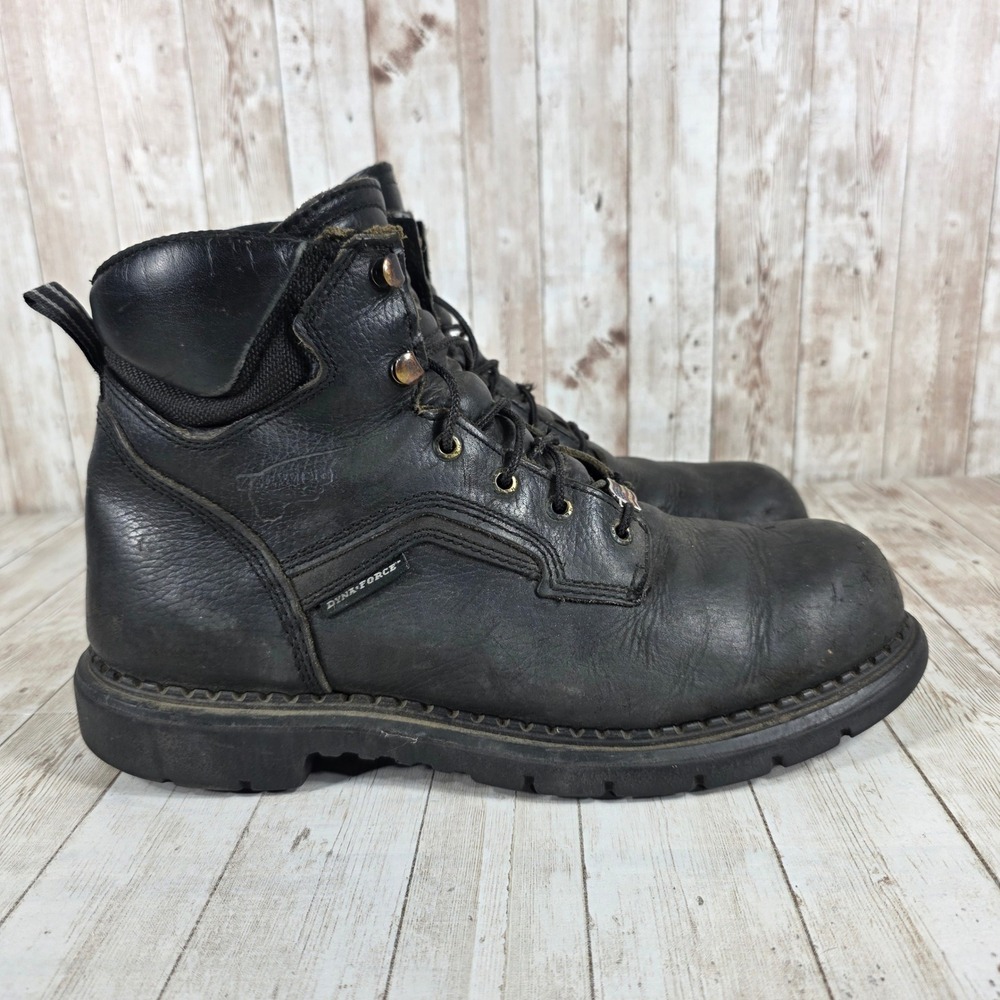 Red Wing Shoes DynaForce Work Boots Black Leather Lace‎ Up Steel Toe Men 11.5